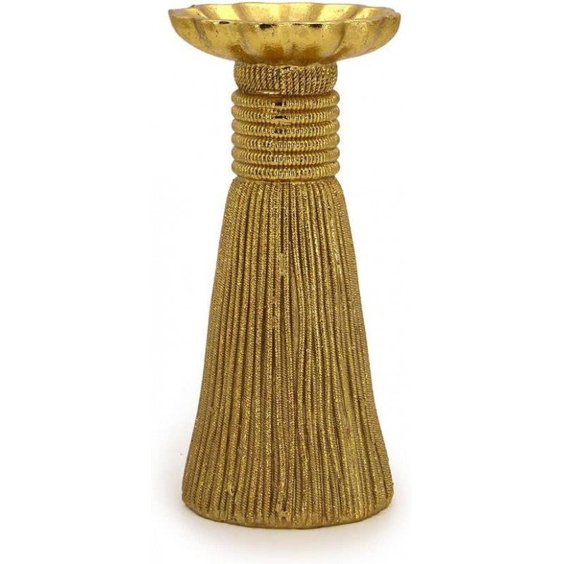 Portacandela Tassel Poly Oro 20cm